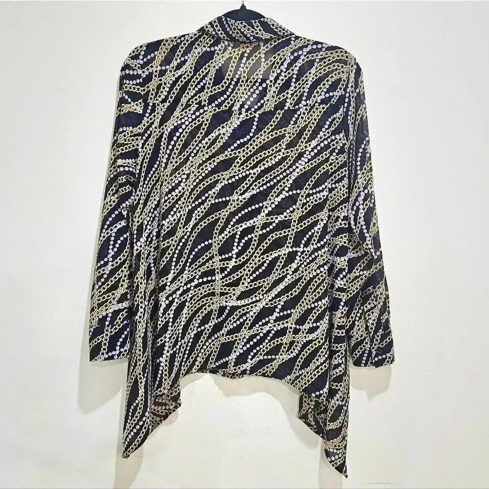 Michael Kors Sharkbite Hem Blouse - Picture 2 of 4